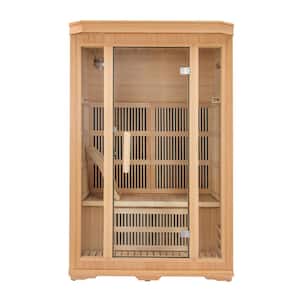 2 Person Hemlock Infrared Sauna with 6 Carbon Heaters