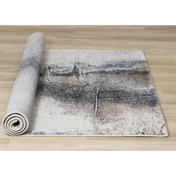 Eden Collections 5 ft. x 8 ft. Beige Distressed Indoor Area Rug