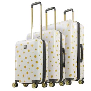 Impulse Mixed Dots Hardside Spinner Luggage 3-pieces set, White