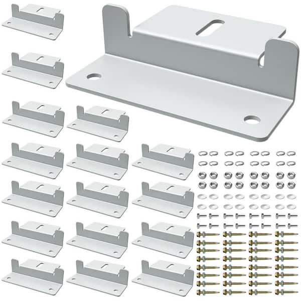 Vrbgify Lightweight Aluminum 16 Units Solar Panel Mounting Z Brackets for RV, Roof, Boat, Wall and Other Off Gird Roof