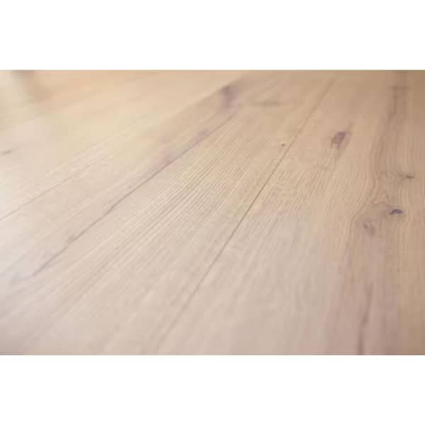 Take Home Sample-Andante White Oak Tongue and Groove Wire Brushed Engineered Hardwood Flooring