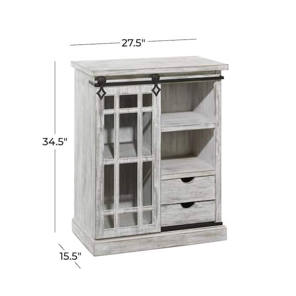 White Farmhouse Wood Cabinet