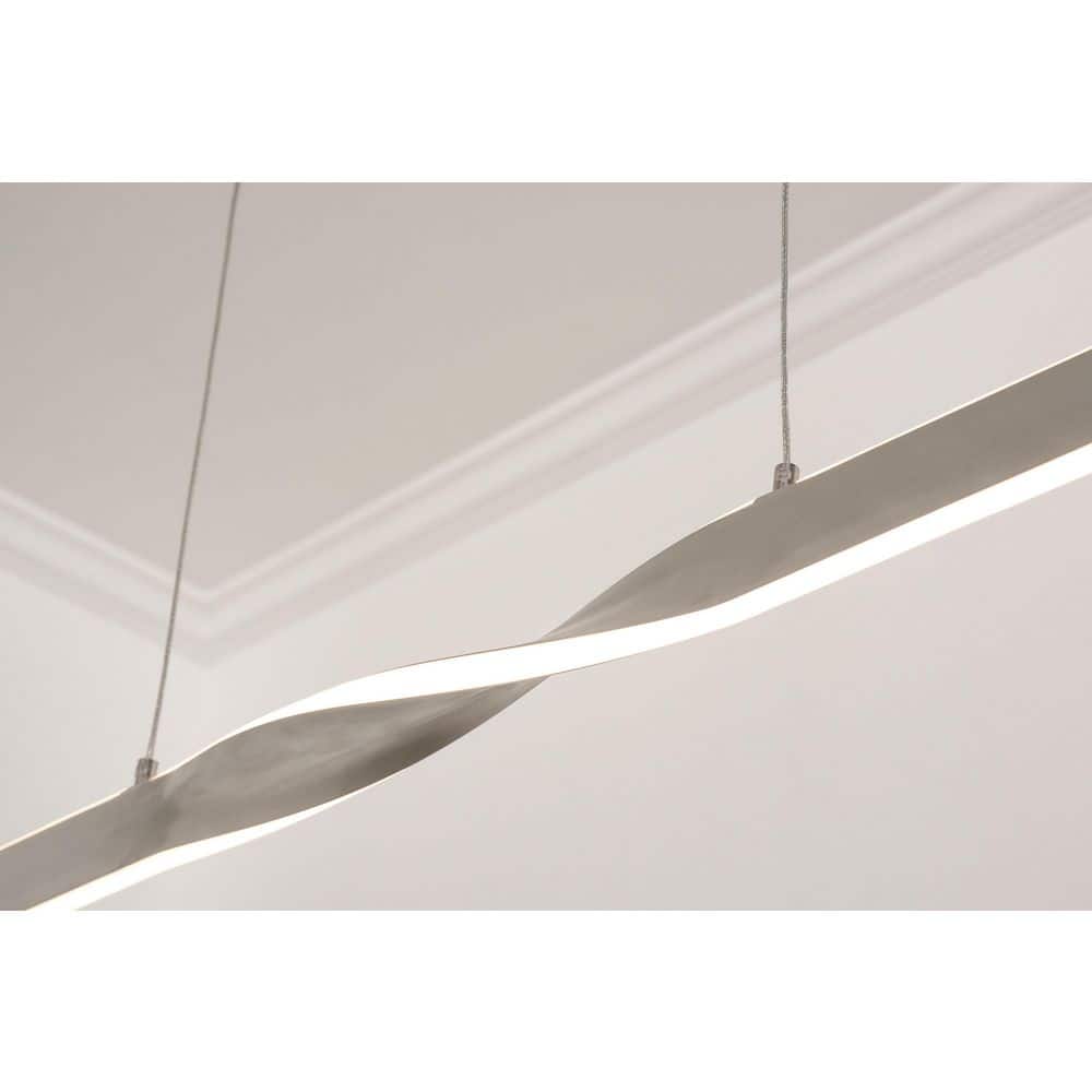 Twist 48" Satin Nickel LED Pendant Light