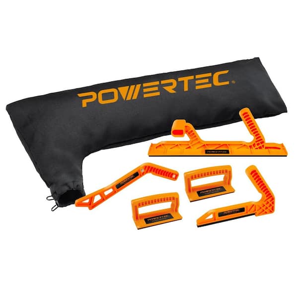 ‎POWERTEC Tablesaw Dust Collector Bag Fits 10 in. Tablesaw w/ 2.5 in. Dust Port, Deluxe Safety Push Block, Push Stick Set (5-Pack)