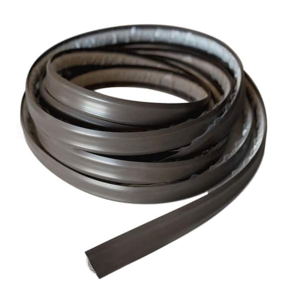 1/2 in. x 10 ft. Bronze PVC Self-adhesive, Standard-type Inside Corner, Flexible Caulk Strip Molding (1-Pack)