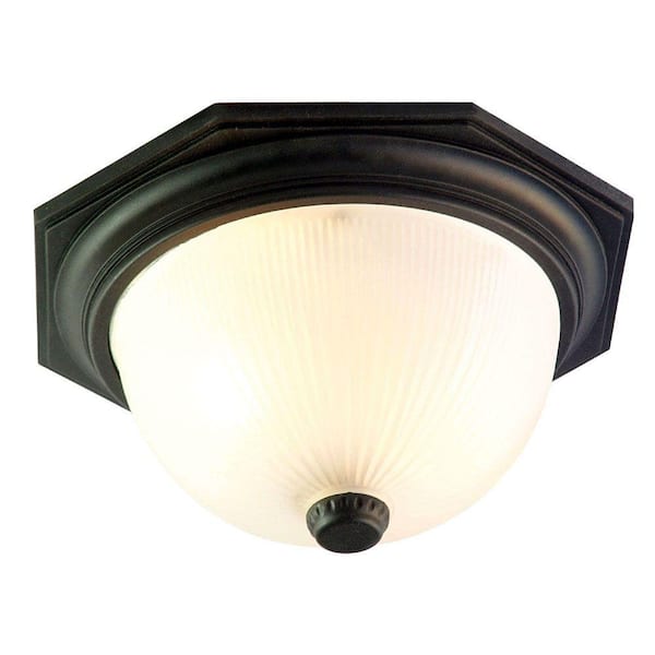 Acclaim Lighting Outer Banks Collection 2-Light Matte Black Outdoor Ceiling-Mount Fixture