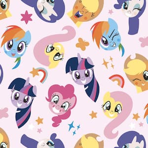 My Little Pony Toss Pink Abstract Vinyl Peel and Stick Wallpaper Roll