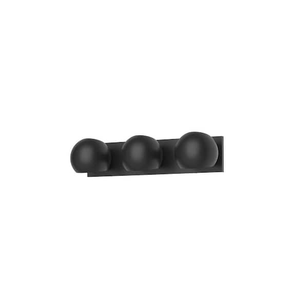 ALORA MOOD Willow 22-in 3 Light 60-Watt Matte Black Vanity Light