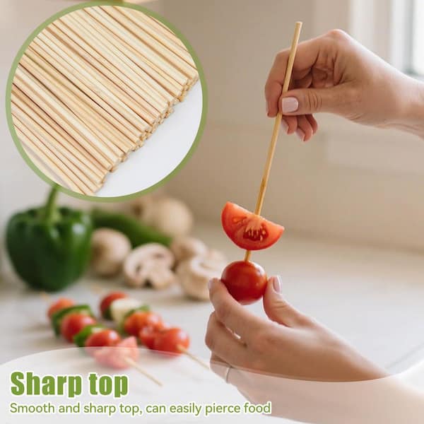 Esepony 10 in. Skewers Disposable Bamboo Toothpicks and Food Picks
