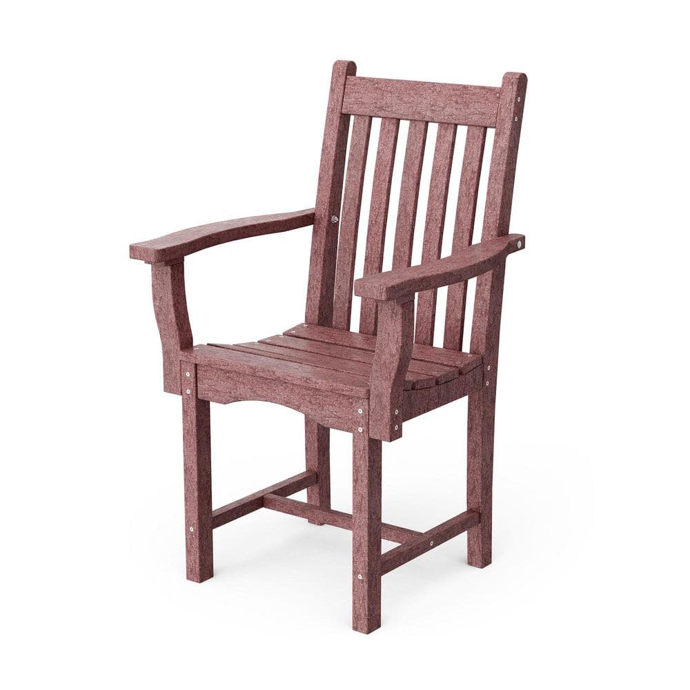 Classic Cherrywood HDPE Plastic Outdoor Dining Arm Chair price history on PriceWatchPro