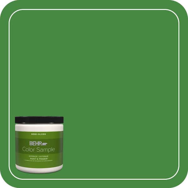 BEHR PREMIUM PLUS 8 oz. #T12-9 Level Up Semi-Gloss Interior/Exterior Paint & Primer Color Sample