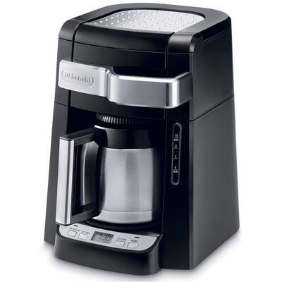 10-Cup Black Stainless Steel Drip Coffee Maker with Thermal Carafe