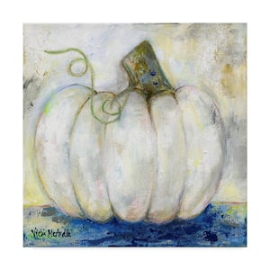 14 in. x 14 in. Pumpkin 3 by Vicki Mcardle Art Floater Frame Home Wall Art