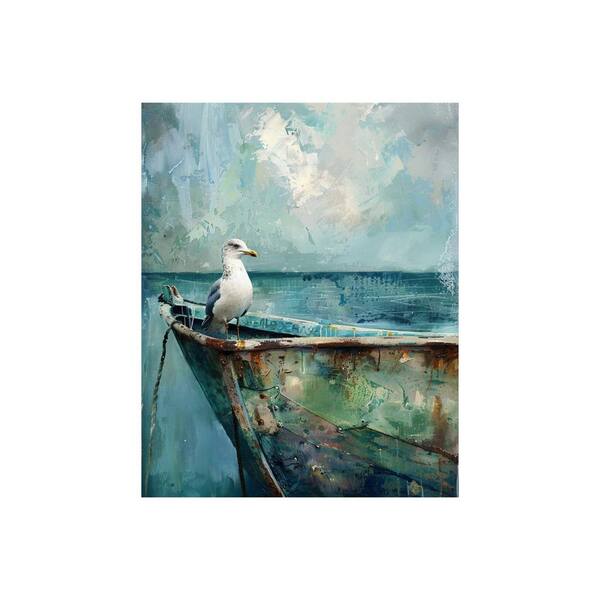 Remedy Seagull And Boat Unframed Canvas Art Print 20 in. x 16 in ...