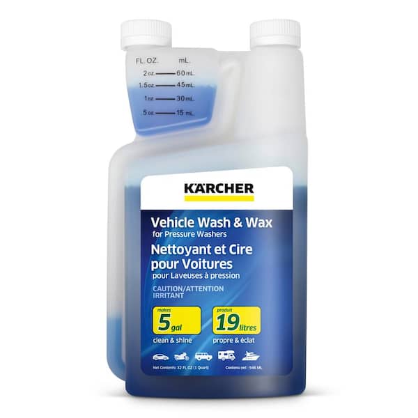Karcher 1 qt. Car Wash & Wax Pressure Washer Cleaning Detergent Soap Concentrate
