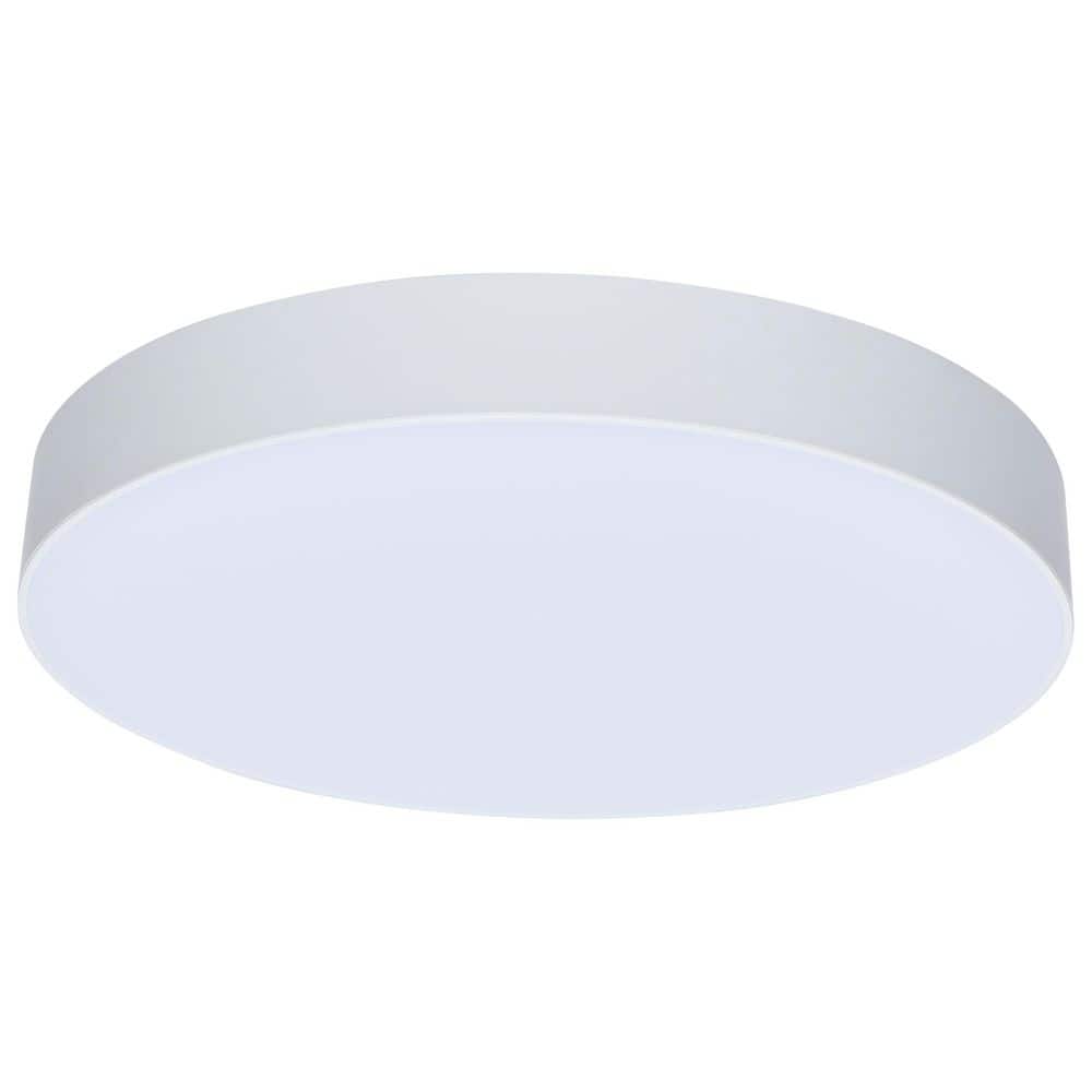 7 in. Contemporary Round Finish Family White Integrated LED Flush Mount In/Outdoors, Selectable White 27/3/35/4/5K CCT price history on PriceWatchPro