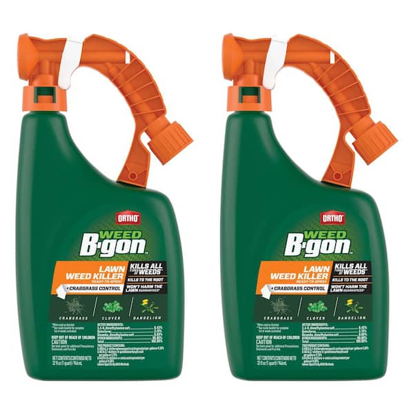 Weed B-gon Lawn Weed Killer Ready-To-Spray Plus Crabgrass Control 32 oz. Spray Weed Killer for Lawns (2-Pack)