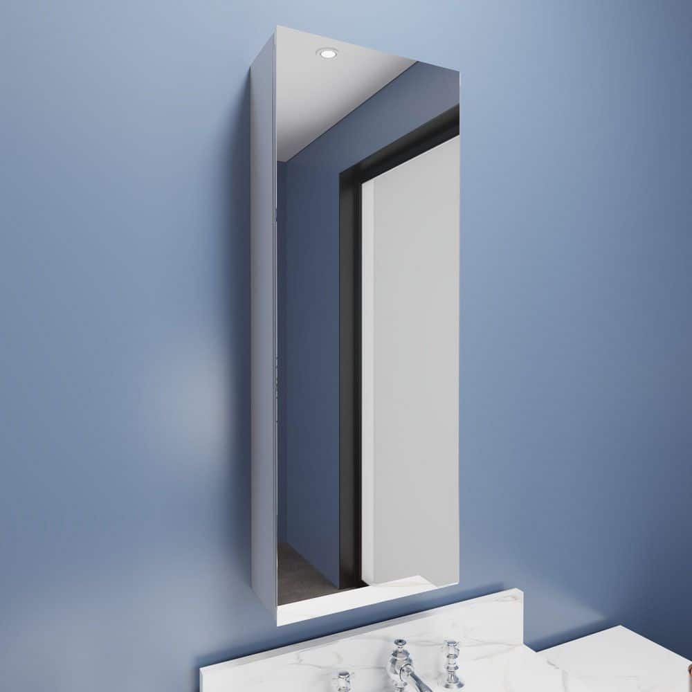 12 in. W x 32 in. H Rectangular Aluminum Recessed/Surface Mount Single Medicine Cabinet with Mirror price history on PriceWatchPro