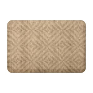 Sole Comfort Velvet Diamonds 22 in. x 32 in. Beige Anti-Fatigue Comfort Mat