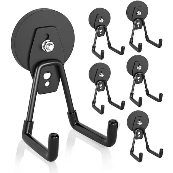 6-Piece Strong Magnetic Hooks Heavy Duty Utility Magnetic Tool Holder for Garage, Barn Metal Surface