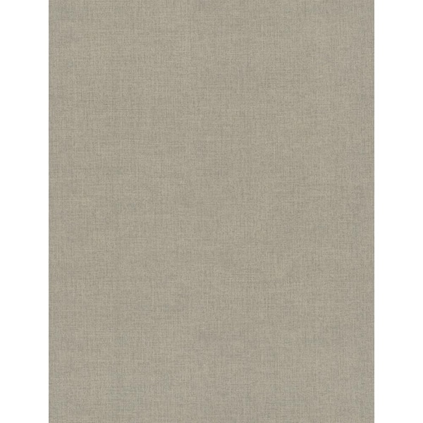 York Wallcoverings Grey Taupe Su Tela Metallic Non-Pasted Paper Wallpaper