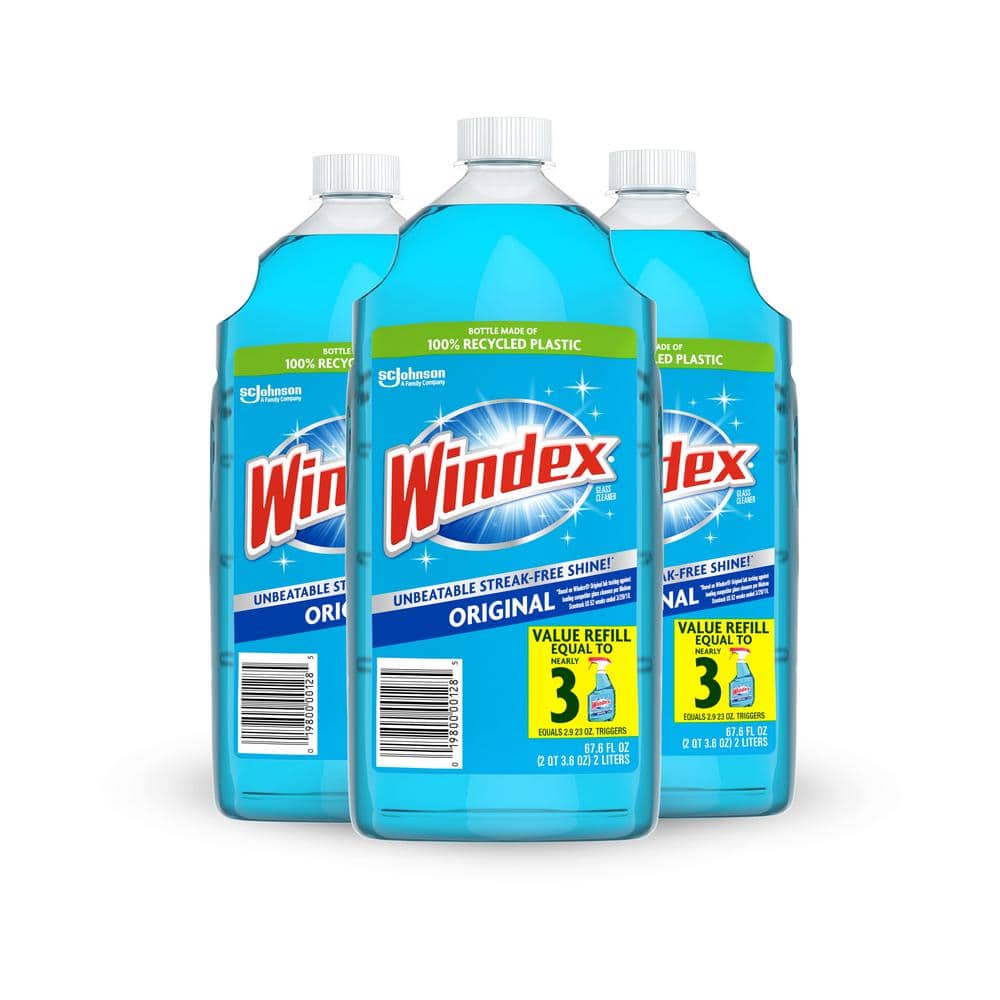 Windex Glass & Multi Surface Cleaning Bundle - Three 23oz Sprays Bottles  (Ammonia D, Vinegar & Yellow Disinfectant)