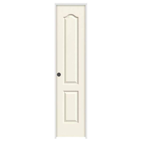 JELD-WEN 18 in. x 80 in. Camden Vanilla Painted Right-Hand Textured Solid Core Molded Composite MDF Single Prehung Interior Door