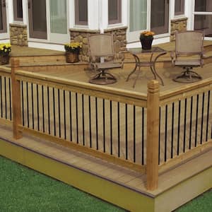 4 in. x 4 in. x 4-1/2 ft. Cedar Double V-Groove Deck Post