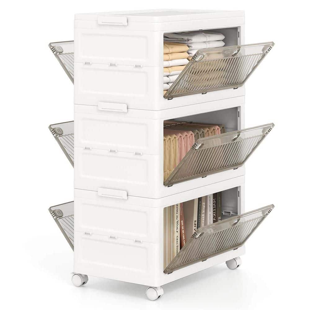 33 Gal. Storage Bin in White and Brown with Lid Organizer price history on PriceWatchPro