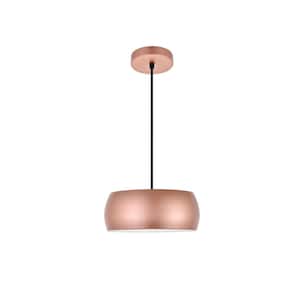 Timeless Home Francis 2-Light Pendant in Honey Gold with 10.2 in. W x 4.2 in. H Shade