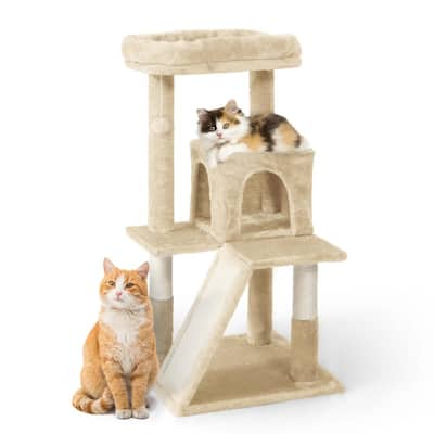 Feandrea Clickat Collection Cat Tree, Quick Assembly, Replaceable Parts.  Thick Scratching Post, Cat Cave, 3 Perches, Soft Ladde : Target