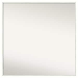Lucie White 27 in. W x 27 in. H Non-Beveled Wood Bathroom Wall Mirror in White
