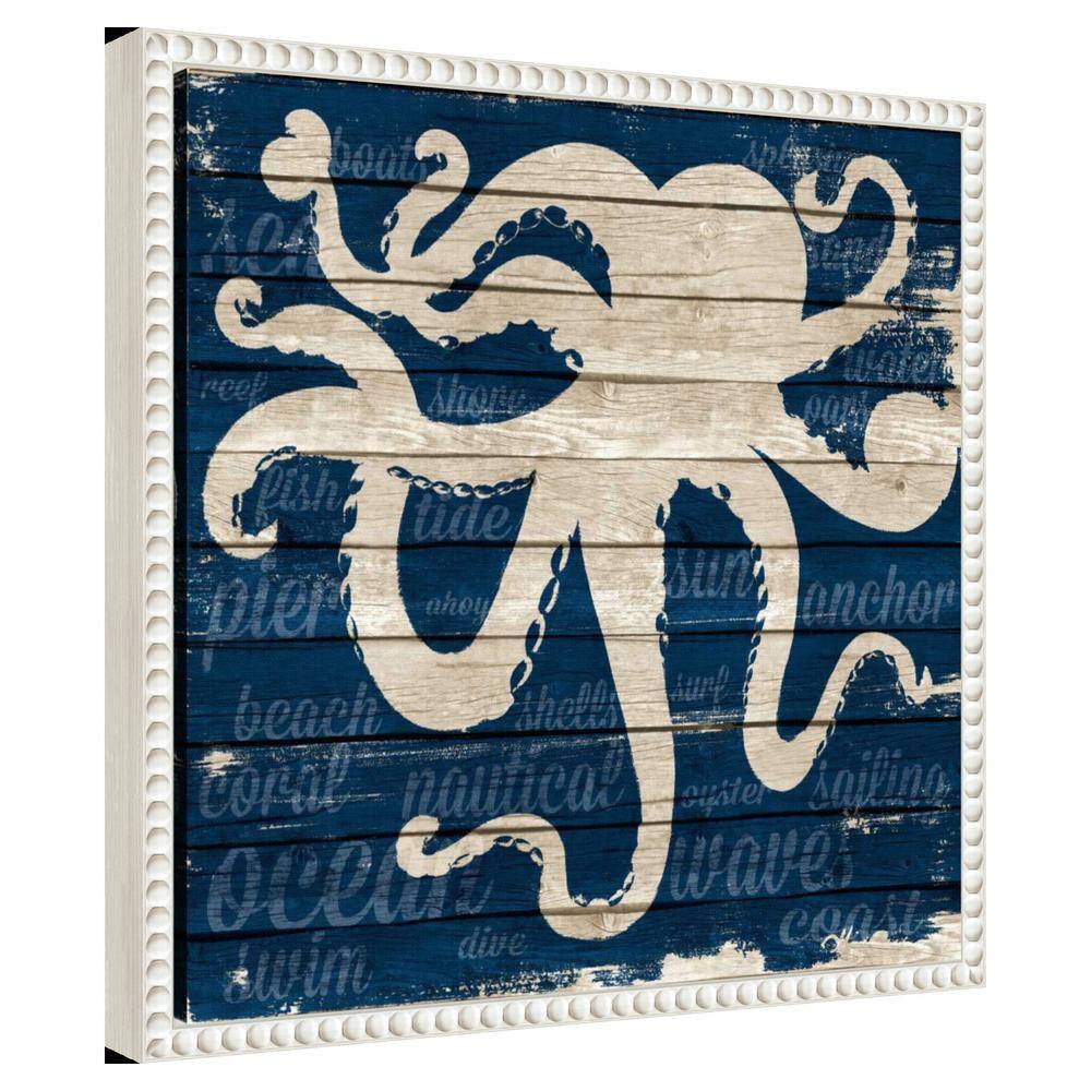 Nautical Octopus Print on Canvas with Quote, 16 x 16-in.