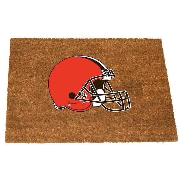 The Memory Company Clevland Browns 19.5 in. x 29.5 in. Coir Fiber Colored Logo Door Mat