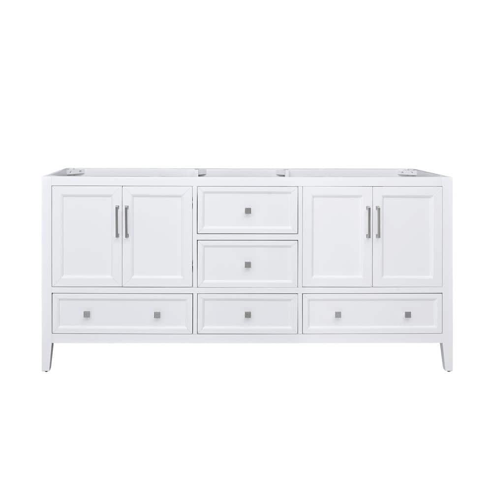 Everette 72 in. W x 21.5 in. D x 34 in. H Bath Vanity Cabinet without Top in White price history on PriceWatchPro