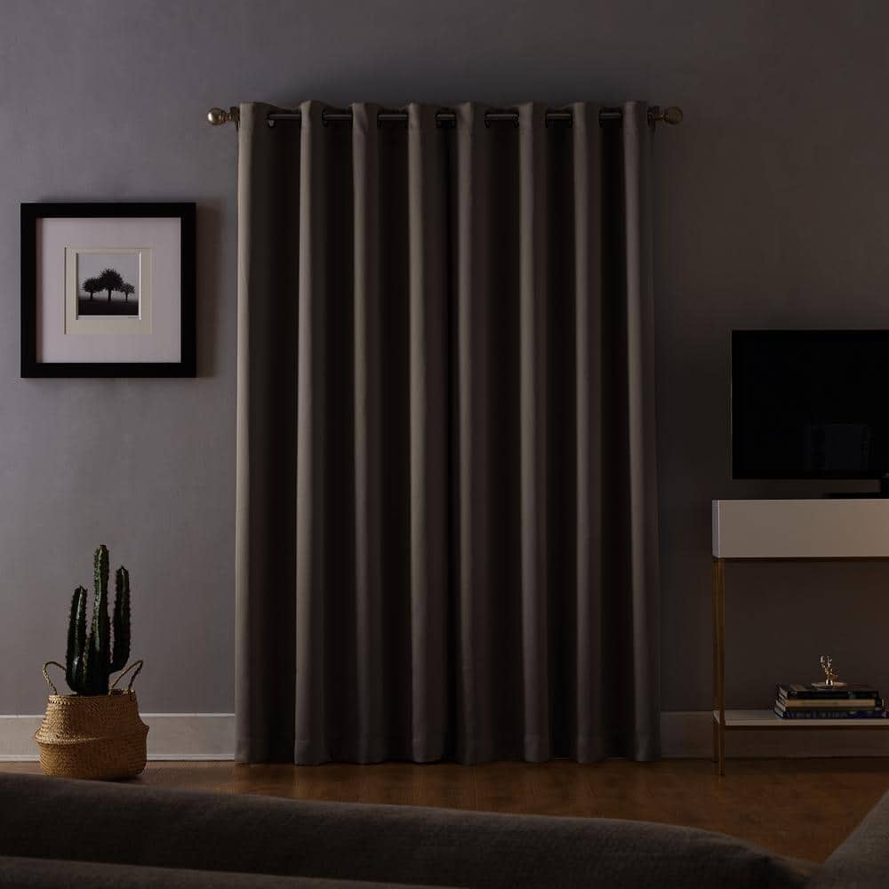 84"x52" Taupe Extreme Blackout Grommet Curtain Panel