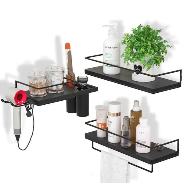 Unbranded 15.7 in. W x 6 in. D Floating Decorative Wall Shelf (Set of 3)