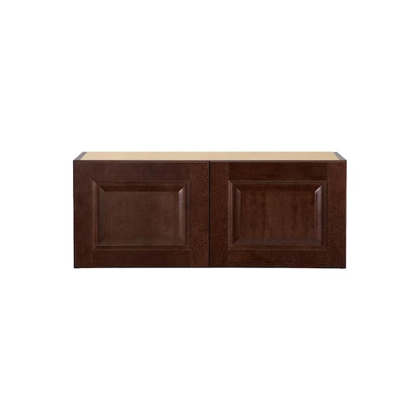 Charlotte Raised 30 in. W x 12 in. H x 12 in. D in Bordeaux Plywood Assembled Wall Cabinet