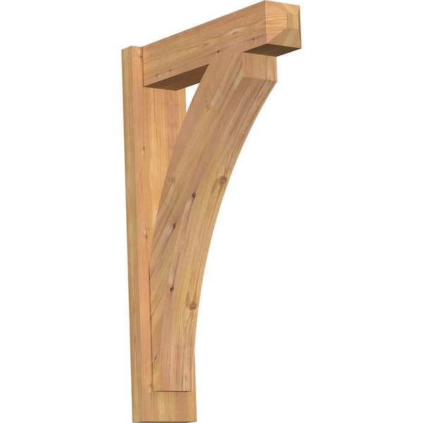 Ekena Millwork 6 in. x 32 in. x 20 in. Western Red Cedar Thorton Craftsman Smooth Outlooker