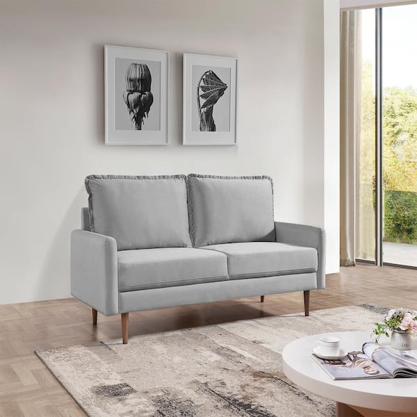 Modern grey outlet loveseat