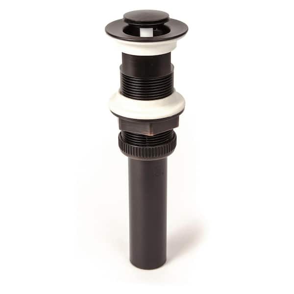 PF WaterWorks 1-1/4 in. Plated ABS Body No Overflow DecoDRAIN Push Closing (Flushed Cap) Pop-Up Drain in Polished Brass