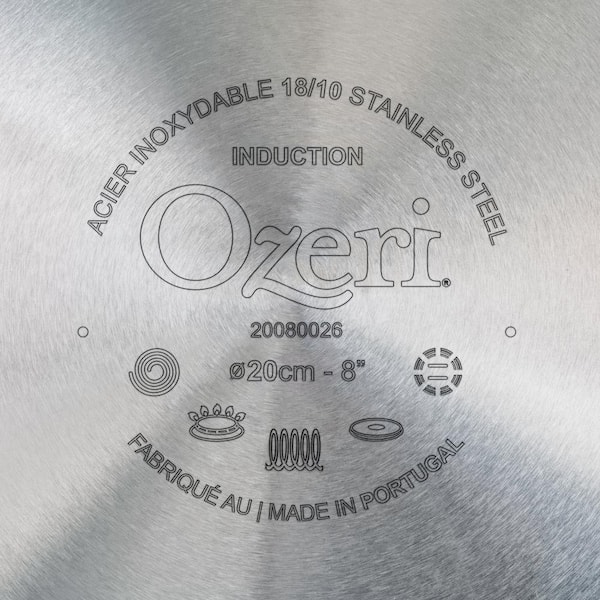 Ozeri Professional Series Stainless Steel Earth Pan, 100% PTFE-Free Restaurant Edition, Made in Portugal