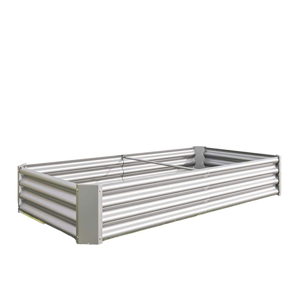 70.87 in. x 35. 83 in. x 11. 81 in. Rectangle Metal Raised Garden Bed in Si