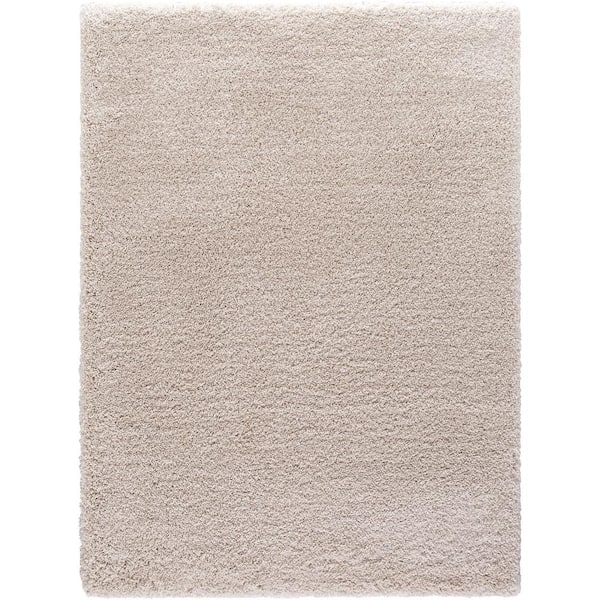 Concord Global Trading Ocean Shag Plain Ivory 7 ft. x 9 ft. Area Rug