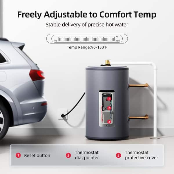 Etech-Pro 10 Gal. Short Tank 1500-Watt Element Electric Water Heater Point of Use with 6-Year Tank Warranty