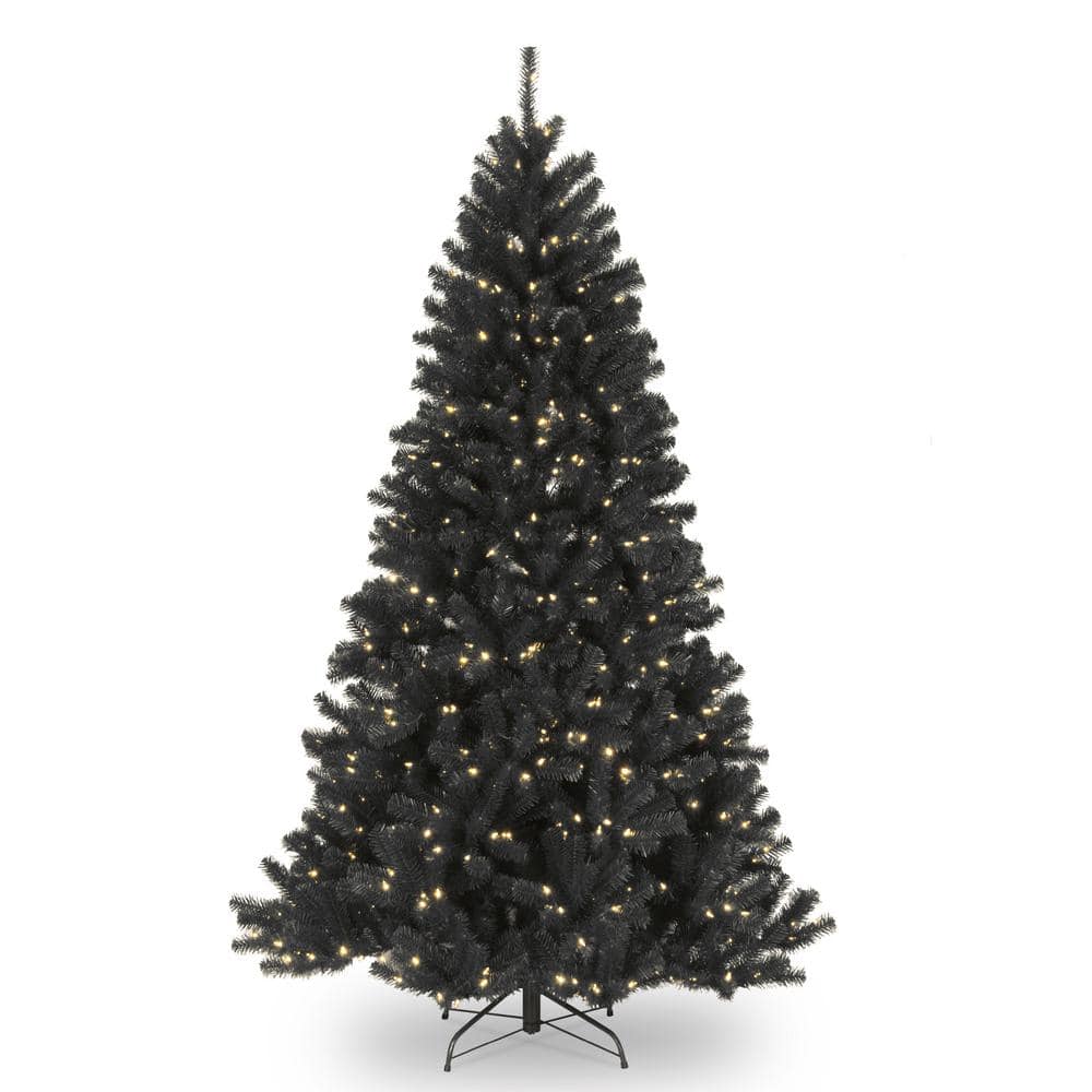 7.5 ft. North Valley Black Spruce Artificial Christmas Tree with Clear Lights -  National Tree Company, NRVK7-300-75