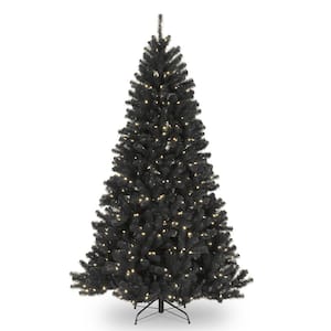 7.5 ft. North Valley Black Spruce Artificial Christmas Tree with Clear Lights