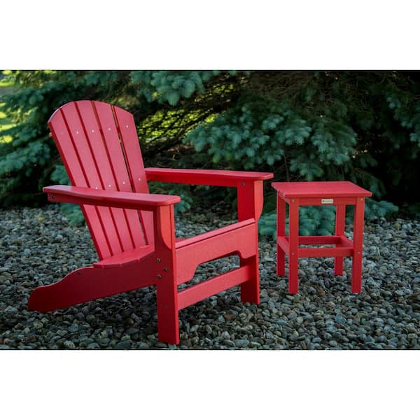 Boca Raton Bright Red Recycled Plastic Adirondack Chair