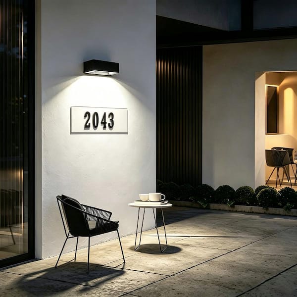 4 in. Dimmable Dusk-to-Dawn Solar Powered LED Sign Light