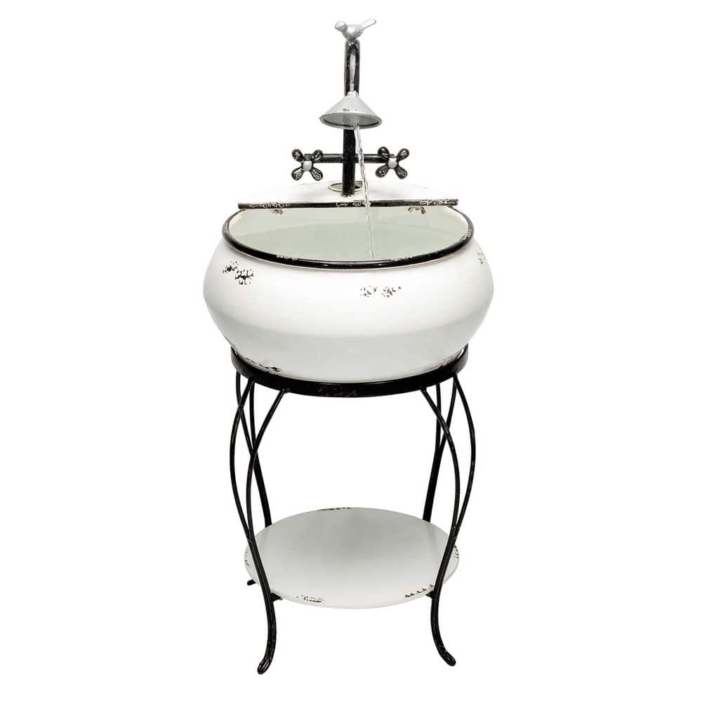 Alpine Corporation 32 in. Tall Outdoor Antique Metal Sink Water